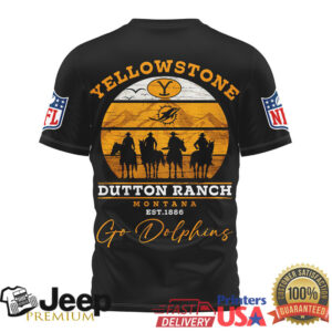Miami Dolphins x Yellowstone Dutton Ranch Montana Cowboys T Shirt