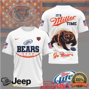 Miller Lite x Chicago Bears NFL “It's Miller Time” 3D T Shirt