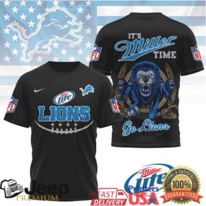 Miller Lite x Detroit Lions NFL “It’s Miller Time” 3D T Shirt Miller Lite x Detroit Lions NFL “It’s Miller Time” 3D T Shirt