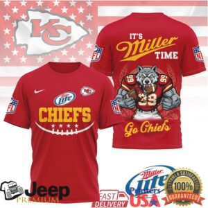 Miller Lite x Kansas City Chiefs NFL “It’s Miller Time” 3D T Shirt Miller Lite x Kansas City Chiefs NFL “It’s Miller Time” 3D T Shirt