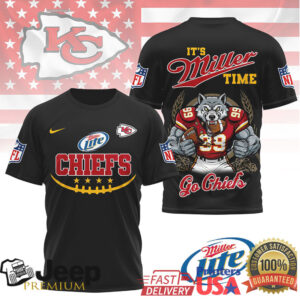 Miller Lite x Kansas City Chiefs NFL “It's Miller Time” 3D T Shirt