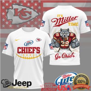 Miller Lite x Kansas City Chiefs NFL “It's Miller Time” 3D T Shirt