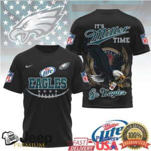 Miller Lite x Philadelphia Eagles NFL “It's Miller Time” 3D T Shirt