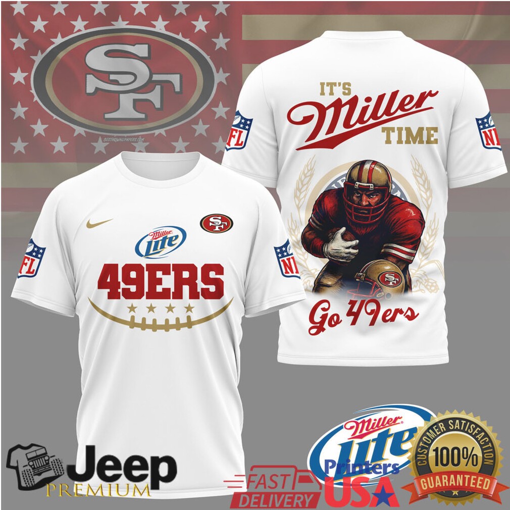 Miller Lite x San Francisco 49ers NFL “It’s Miller Time” 3D T Shirt Miller Lite x San Francisco 49ers NFL “It’s Miller Time” 3D T Shirt