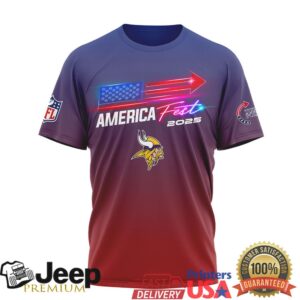 Minnesota Vikings America Fest 2025 Red White and Blue Fan T Shirt Minnesota Vikings America Fest 2025 Red White and Blue Fan T Shirt
