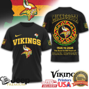 Minnesota Vikings Black History Month Heritage T Shirt Pan African Pride