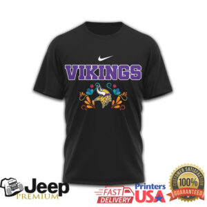 Minnesota Vikings Day of the Dead Sugar Skull T Shirt Hasta La Muerte NFL Gear