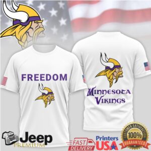 Minnesota Vikings Freedom American Flag Stars and Stripes T Shirt Minnesota Vikings Freedom American Flag Stars and Stripes T Shirt
