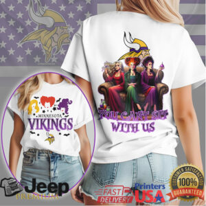 Minnesota Vikings Halloween Shirt You Can't Sit With Us Witch Squad T Shirt