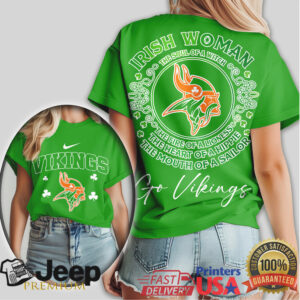 Minnesota Vikings Irish Woman Soul of a Witch Heritage Pride T Shirt