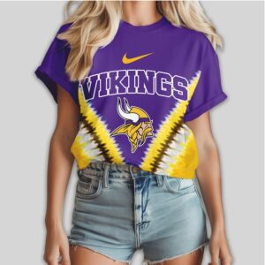 Minnesota Vikings It Is In My DNA Tie Dye Pattern Graphic Tee