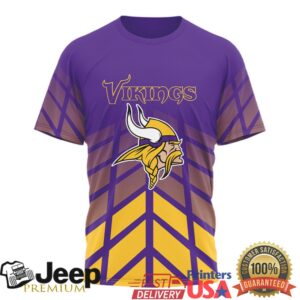 Minnesota Vikings NFL Flag Play Football Gradient Design T Shirt