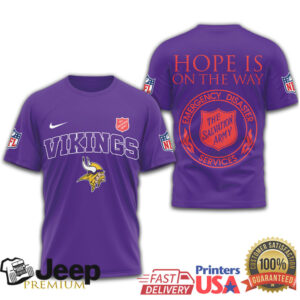 Minnesota Vikings Salvation Army “Hope Is On The Way” Service T Shirt