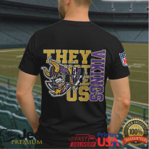 Minnesota Vikings They Not Like Us Heavyweight Black T Shirt