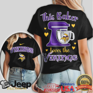 Minnesota Vikings “This Baker Loves the Vikings” Kitchen Mixer Fan Tee