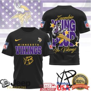 Minnesota Vikings Yungblud Zombie Rock Fan Jersey Tee
