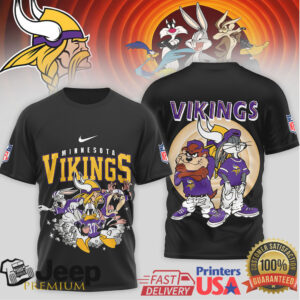 Minnesota Vikings x Looney Tunes Retro Cartoon Football Tee