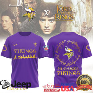 Minnesota Vikings x Lord of the Rings Fellowship Fantasy T Shirt