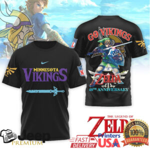 Minnesota Vikings x The Legend of Zelda Link 40th Anniversary T Shirt