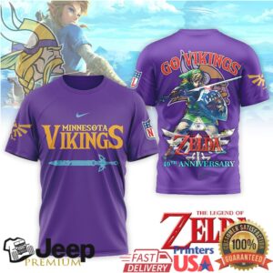 Minnesota Vikings x The Legend of Zelda Link 40th Anniversary T Shirt