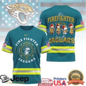 NFL Jacksonville Jaguars Firefighter Snoopy Peanuts Fire Dept Shirt NFL Jacksonville Jaguars Firefighter Snoopy Peanuts Fire Dept Shirt