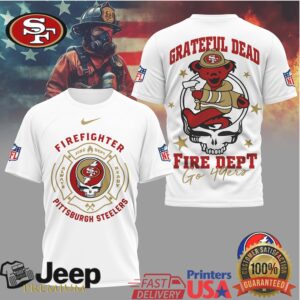 NFL San Francisco 49ers Firefighter Grateful Dead Steal Your Face Tee NFL San Francisco 49ers Firefighter Grateful Dead Steal Your Face Tee