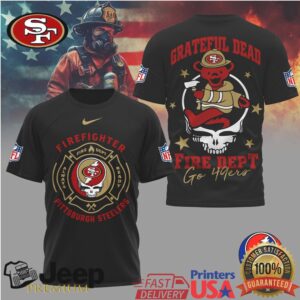 NFL San Francisco 49ers Firefighter Grateful Dead Steal Your Face Tee