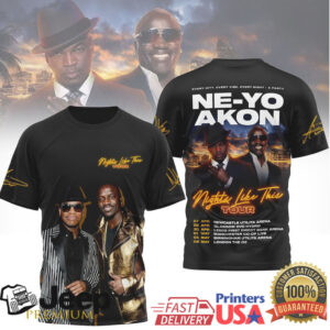 Ne Yo & Akon Nights Like This Tour 2024 Concert T Shirt