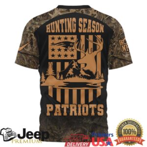 New England Patriots Custom Name Camo Hunting Season Graphic Tee