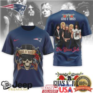 New England Patriots Do Your Job x Guns N’ Roses Mashup Tee New England Patriots Do Your Job x Guns N’ Roses Mashup Tee