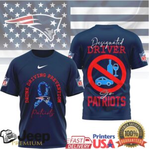 New England Patriots Drunk Driving Prevention Designated Driver Shirt