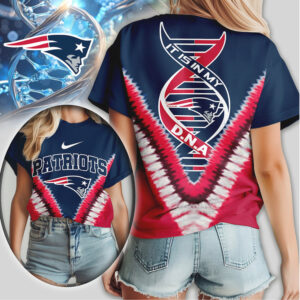 New England Patriots It Is In My DNA Tie Dye Pattern Graphic Tee New England Patriots It Is In My DNA Tie Dye Pattern Graphic Tee