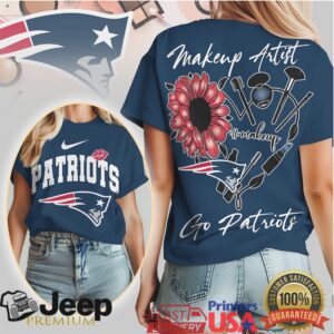 New England Patriots Makeup Artist Sunflower Beauty Enthusiast T Shirt New England Patriots Makeup Artist Sunflower Beauty Enthusiast T Shirt