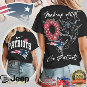 New England Patriots Makeup Artist Sunflower Beauty Enthusiast T Shirt