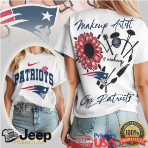 New England Patriots Makeup Artist Sunflower Beauty Enthusiast T Shirt