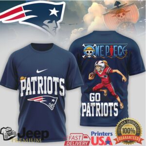 New England Patriots One Piece Anime Football Character Graphic Tee