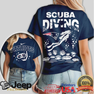 New England Patriots Scuba Diving Shirt Nautical NFL Graphic