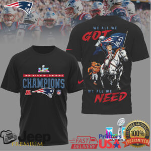 New England Patriots Super Bowl LIX Champions We All We Got T Shirt