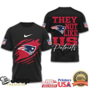New England Patriots “They Not Like Us” Custom Graphic T Shirt