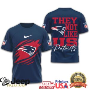 New England Patriots “They Not Like Us” Custom Graphic T Shirt