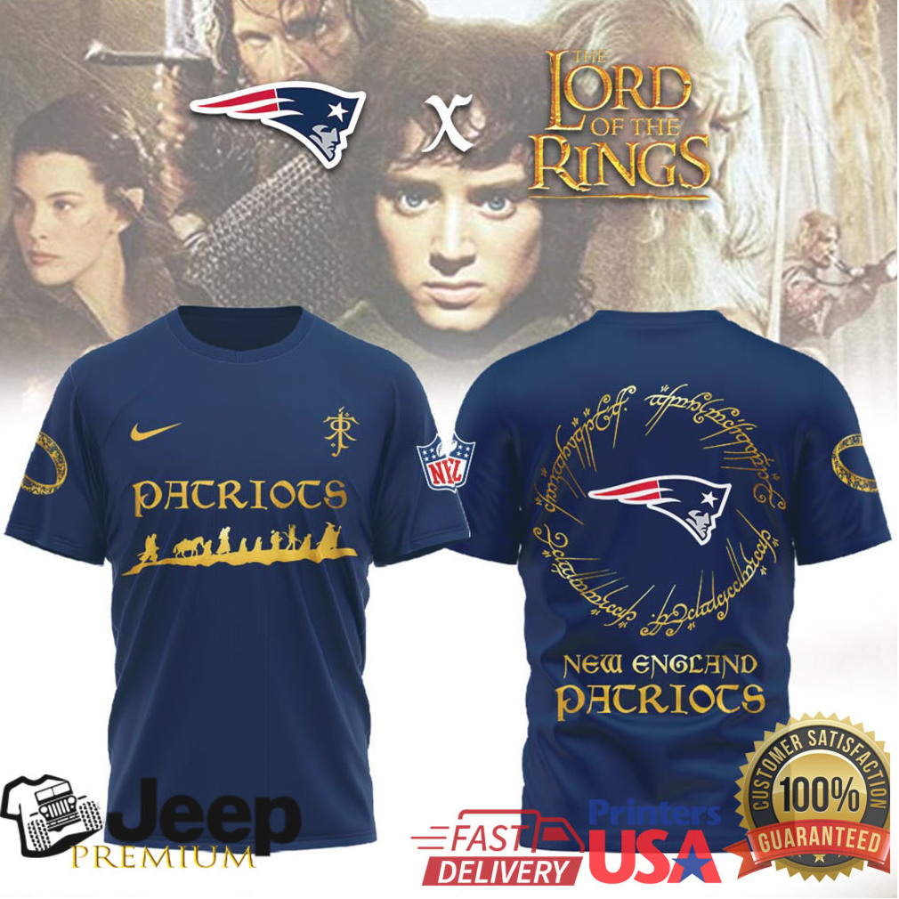 New England Patriots x Lord of the Rings Fellowship of the Ring T Shirt New England Patriots x Lord of the Rings Fellowship of the Ring T Shirt