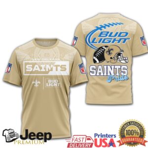 New Orleans Saints Bud Light Beer Fan Pride NFL Licensed Style Shirt (2)