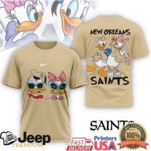 New Orleans Saints Disney Donald & Daisy Duck Fan T Shirt New Orleans Saints Disney Donald & Daisy Duck Fan T Shirt