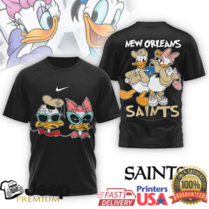 New Orleans Saints Disney Donald & Daisy Duck Fan T Shirt