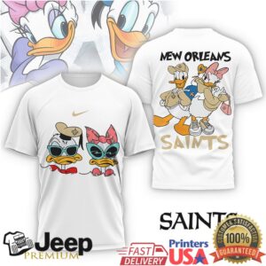 New Orleans Saints Disney Donald & Daisy Duck Fan T Shirt