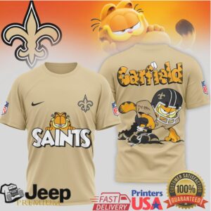 New Orleans Saints Garfield Character Sports Apparel T Shirt New Orleans Saints Garfield Character Sports Apparel T Shirt