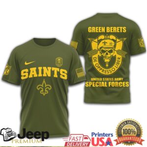 New Orleans Saints Green Berets US Army Special Forces T Shirt New Orleans Saints Green Berets US Army Special Forces T Shirt