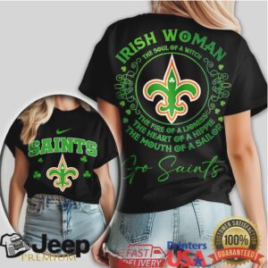New Orleans Saints Irish Woman Soul of a Witch St. Patrick's Day Tee