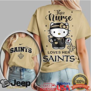 New Orleans Saints Nurse Shirt Cute Character Football Fan Tee New Orleans Saints Nurse Shirt Cute Character Football Fan Tee