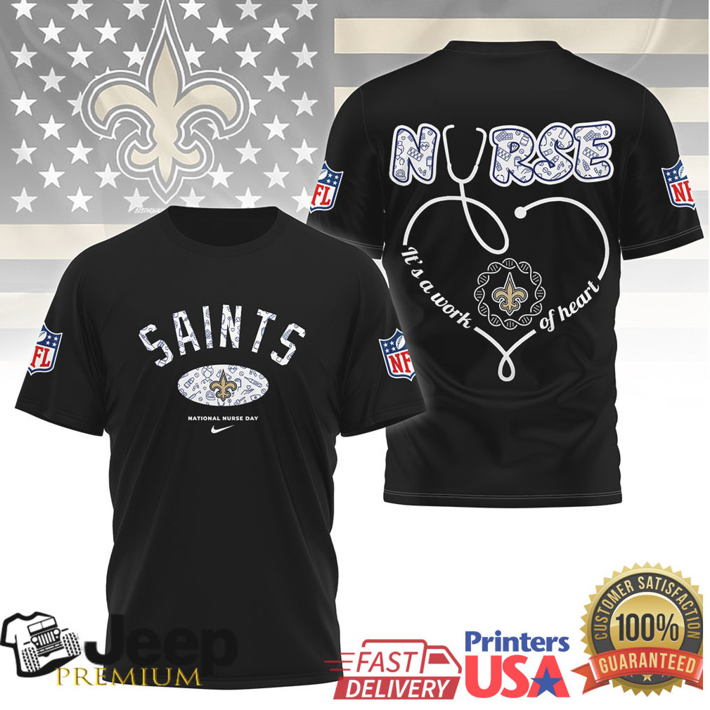 New Orleans Saints Nurse T Shirt National Nurse Day NFL Fan Apparel New Orleans Saints Nurse T Shirt National Nurse Day NFL Fan Apparel